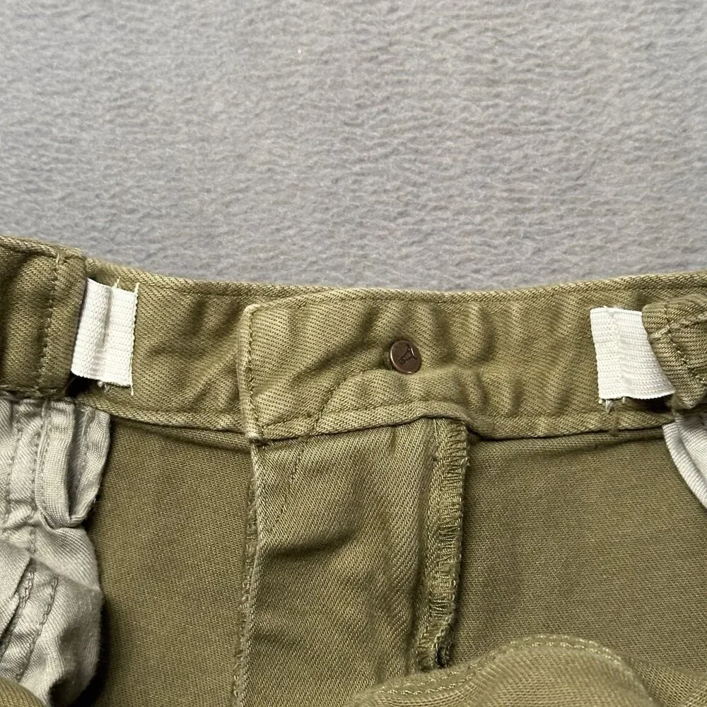 Lands End Mens 38 Square Rigger Traditional Fit Jeans Green Stretch Denim EUC